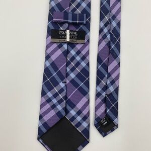 Jos. A. Bank Navy and Lavender Checkered Tie